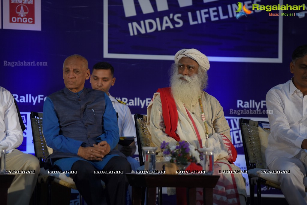 Rally For Rivers Event - MM Keeravani In Conversation with Sadhguru at Gachibowli Indoor Stadium