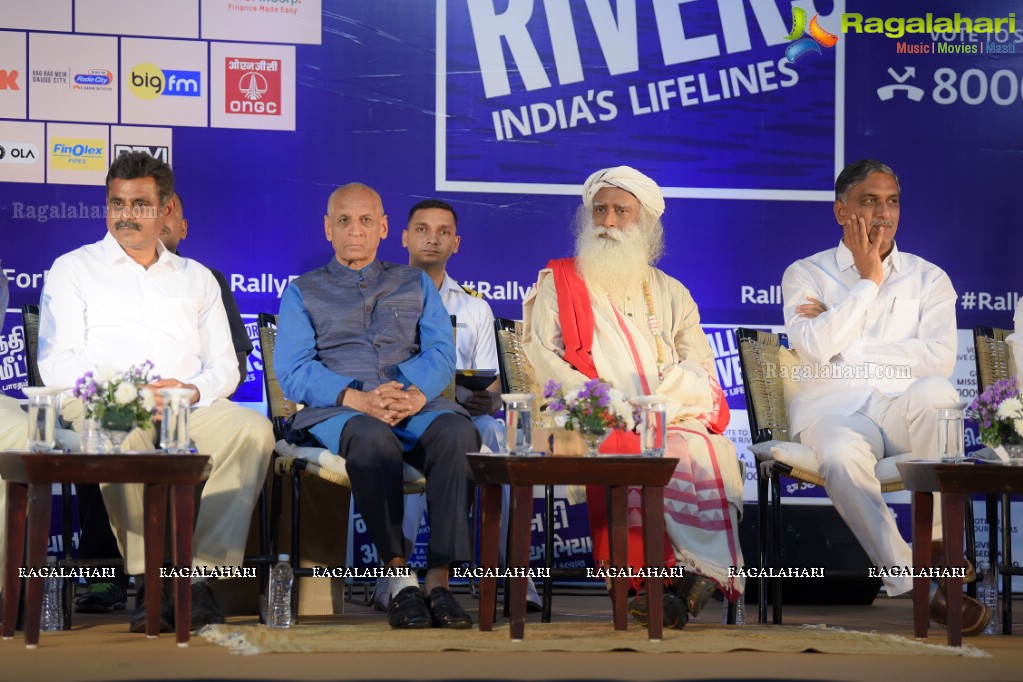 Rally For Rivers Event - MM Keeravani In Conversation with Sadhguru at Gachibowli Indoor Stadium