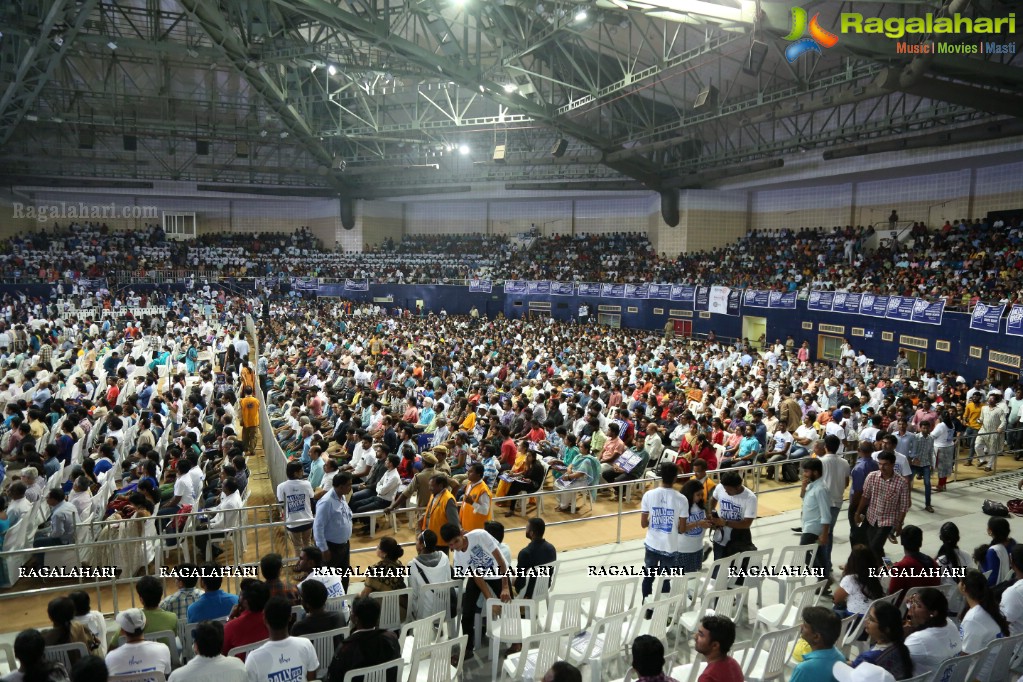 Rally For Rivers Event - MM Keeravani In Conversation with Sadhguru at Gachibowli Indoor Stadium