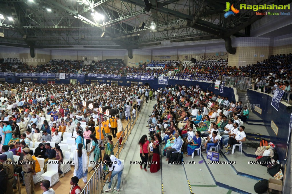 Rally For Rivers Event - MM Keeravani In Conversation with Sadhguru at Gachibowli Indoor Stadium