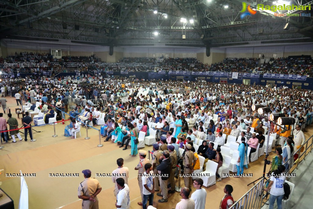 Rally For Rivers Event - MM Keeravani In Conversation with Sadhguru at Gachibowli Indoor Stadium