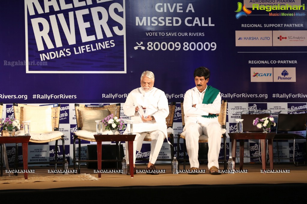 Rally For Rivers Event - MM Keeravani In Conversation with Sadhguru at Gachibowli Indoor Stadium