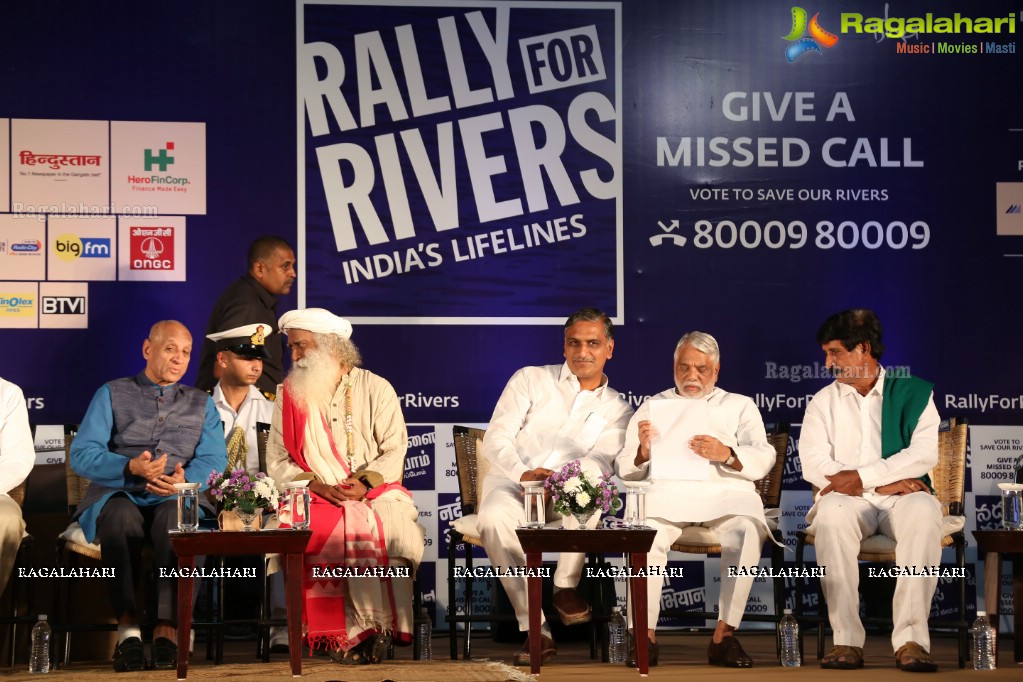 Rally For Rivers Event - MM Keeravani In Conversation with Sadhguru at Gachibowli Indoor Stadium