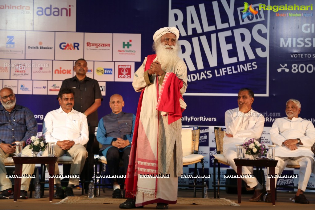 Rally For Rivers Event - MM Keeravani In Conversation with Sadhguru at Gachibowli Indoor Stadium