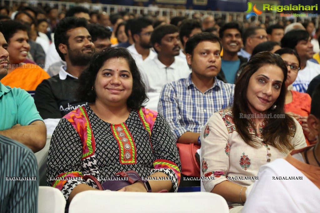 Rally For Rivers Event - MM Keeravani In Conversation with Sadhguru at Gachibowli Indoor Stadium