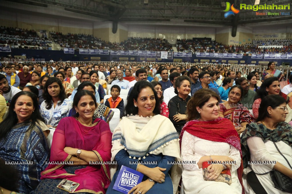 Rally For Rivers Event - MM Keeravani In Conversation with Sadhguru at Gachibowli Indoor Stadium