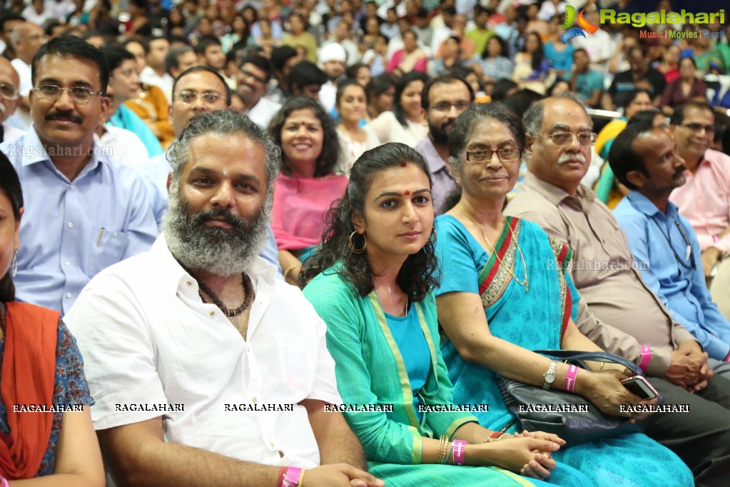 Rally For Rivers Event - MM Keeravani In Conversation with Sadhguru at Gachibowli Indoor Stadium