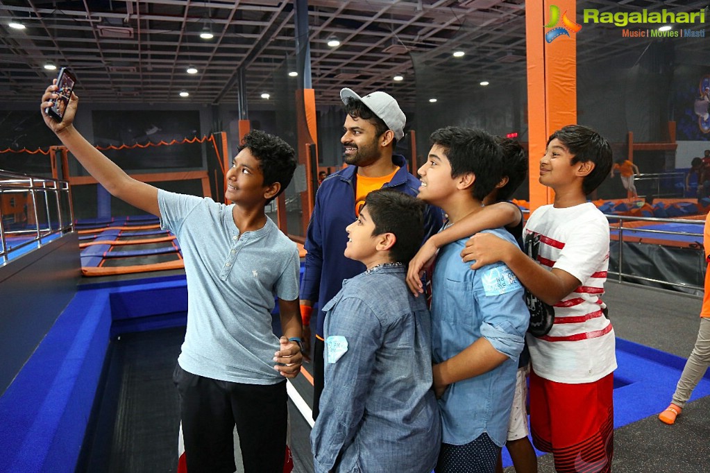 Sai Dharam Tej at Sky Zone Park, Hyderabad