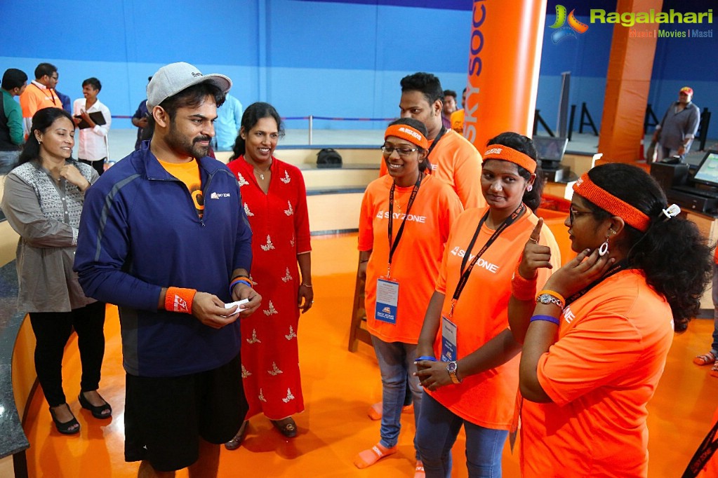 Sai Dharam Tej at Sky Zone Park, Hyderabad