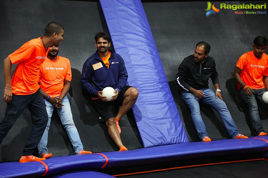 Sai Dharam Tej at Sky Zone Park, Hyderabad