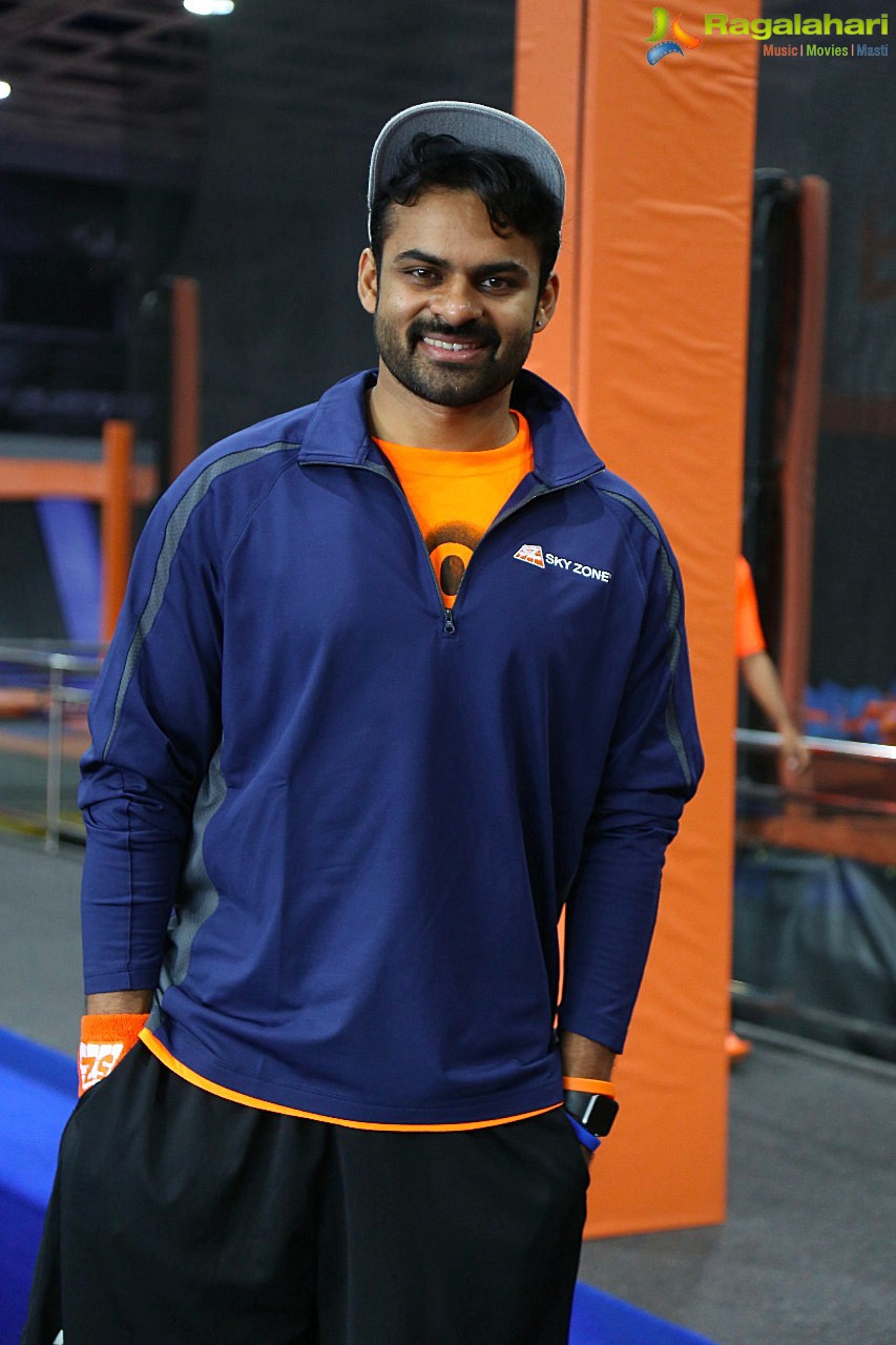 Sai Dharam Tej at Sky Zone Park, Hyderabad