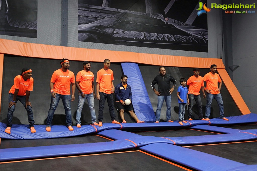 Sai Dharam Tej at Sky Zone Park, Hyderabad