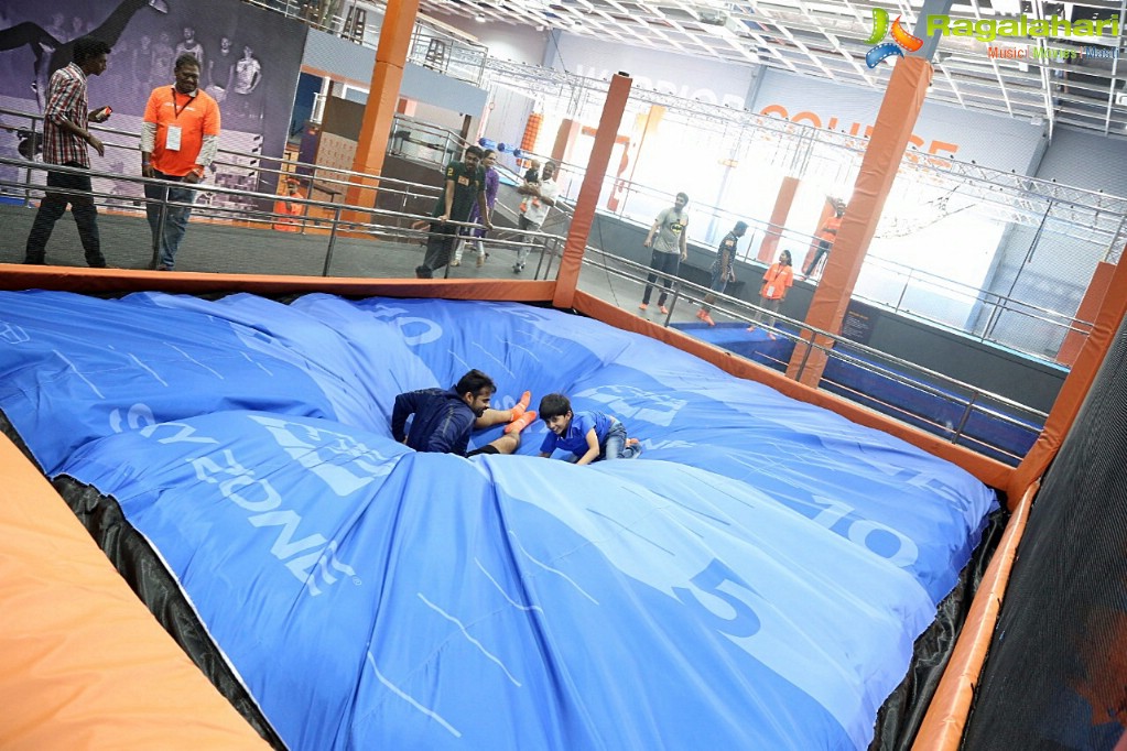 Sai Dharam Tej at Sky Zone Park, Hyderabad