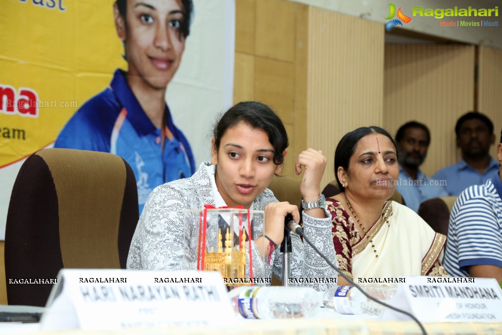 Interactive Session with Smriti Mandhana at KLN Prasad Auditorium, Red Hills