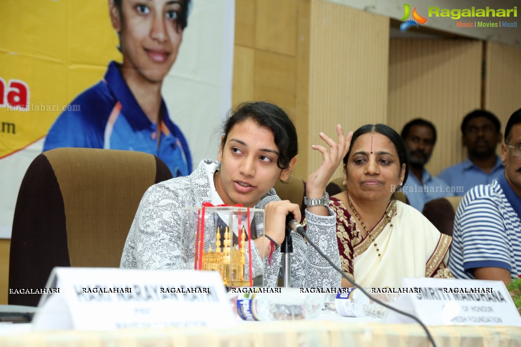 Interactive Session with Smriti Mandhana at KLN Prasad Auditorium, Red Hills