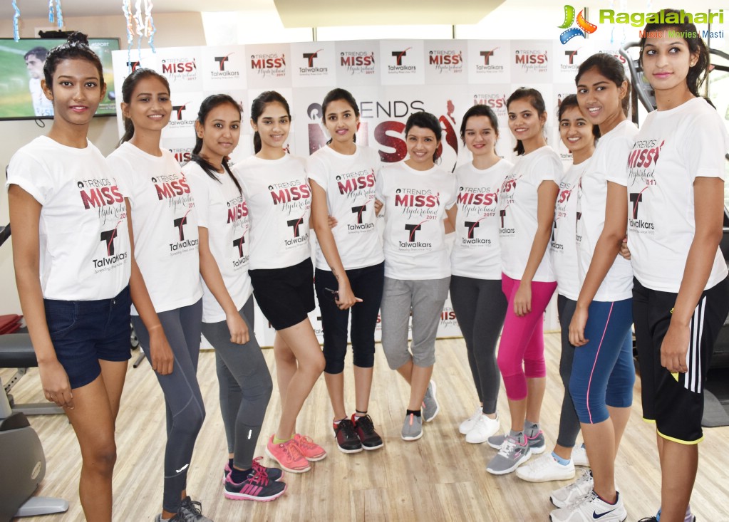 Trends Miss Hyderabad 2017 Finalists at Talwalkars Gym