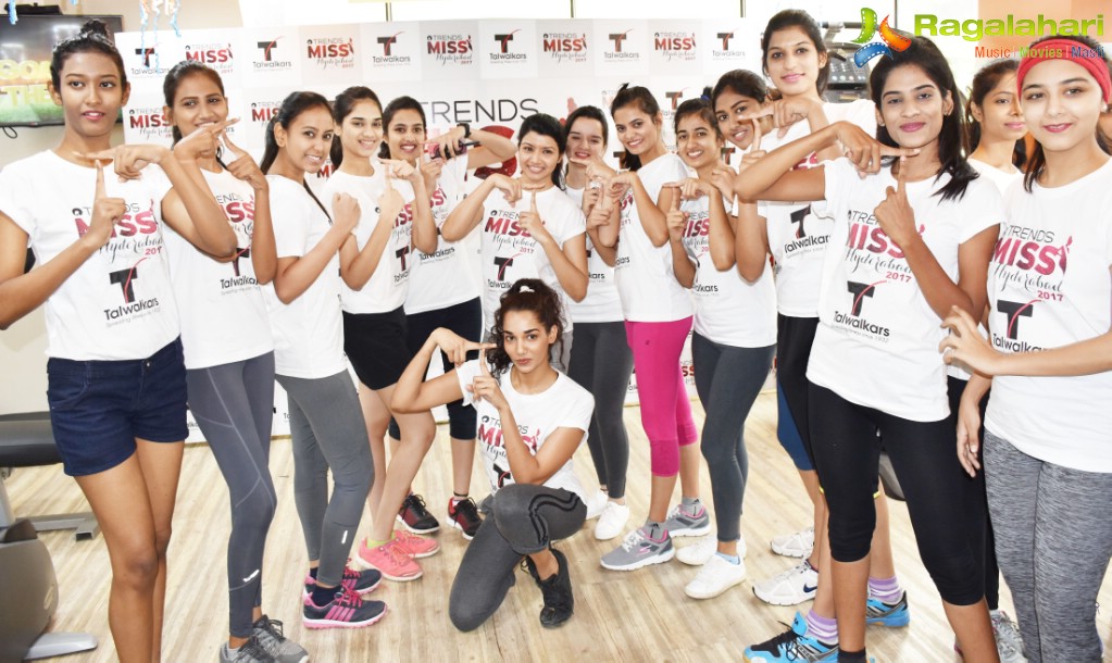 Trends Miss Hyderabad 2017 Finalists at Talwalkars Gym