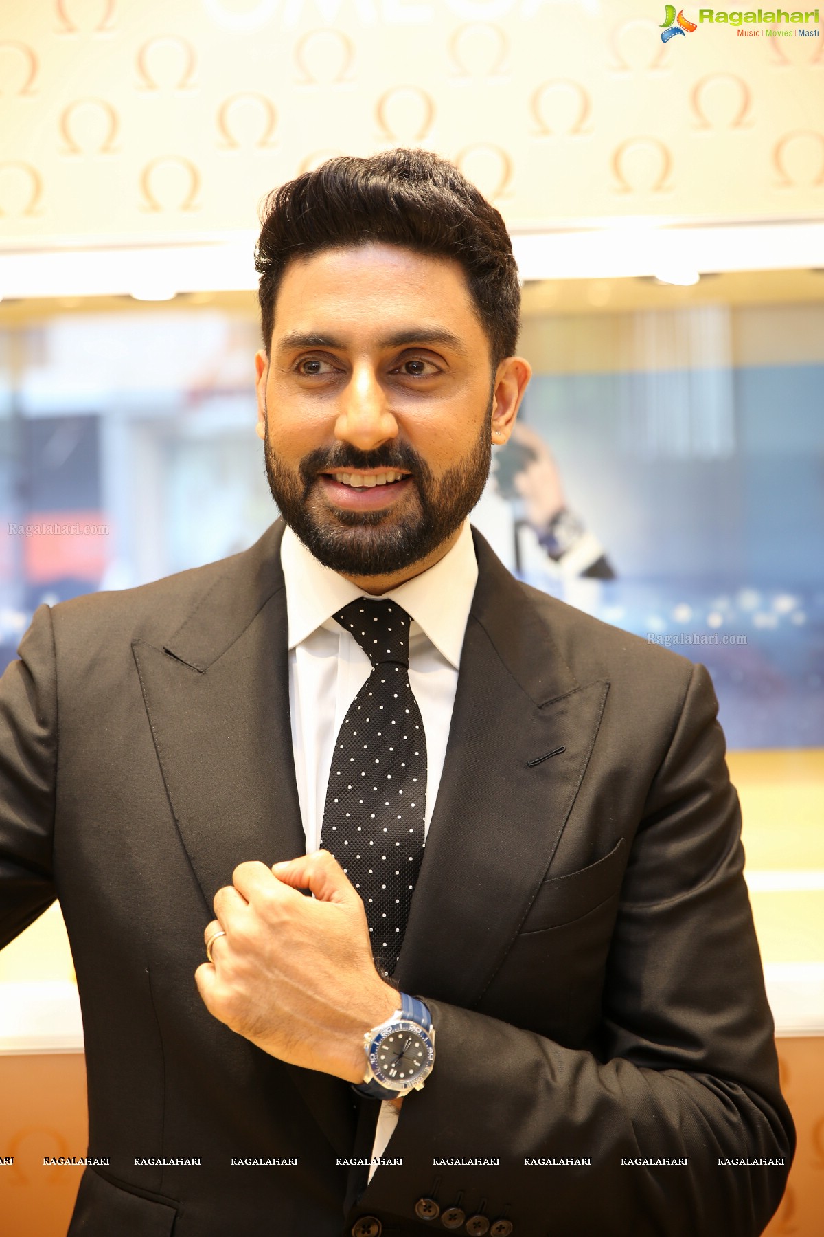 Abhishek Bachchan launches OMEGA Boutique & Seamaster Diver 300M Watch at Omega Boutique, Jubilee Hills, Hyderabad