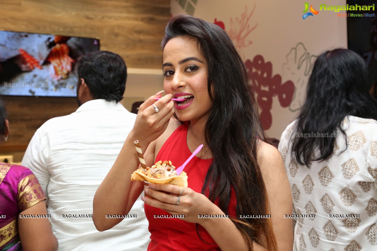 Diksha Panth launches New Flavors at Cream Stone, Punjagutta, Hyderabad