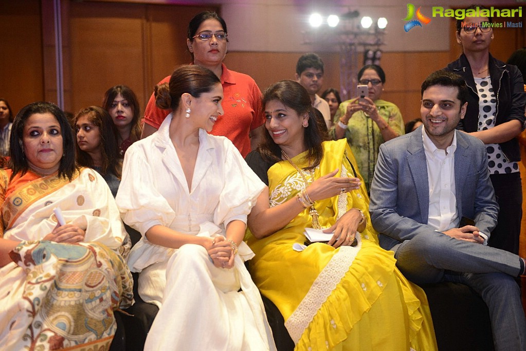 FLO - Deepika Padukone in conversation with Anna Chandy at Hotel Andazby Hyatt, New Delhi