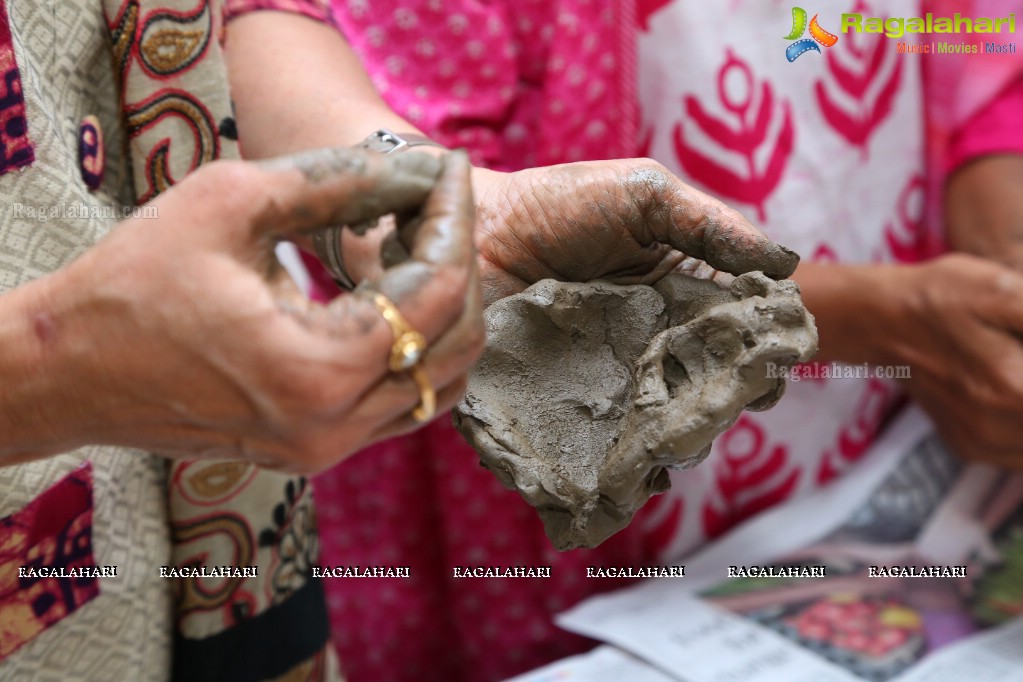 Saahaya Foundation Ganesh Idol Workshop at VSL Visual International Art Gallery, Hyderabad