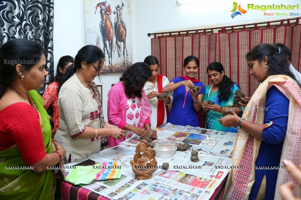 Saahaya Foundation Ganesh Idol Workshop at VSL Visual International Art Gallery, Hyderabad