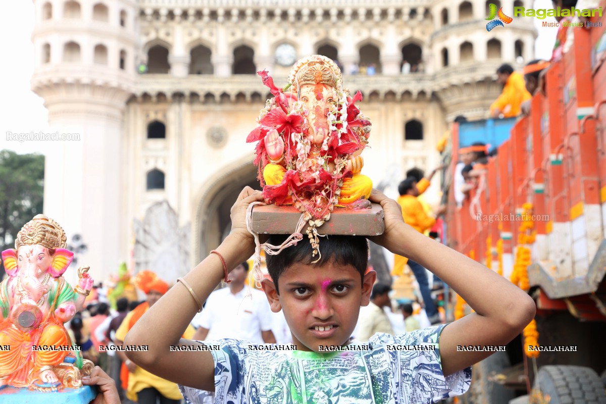 Ganesh Nimajjanam 2018 at Charminar Area, Hyderabad