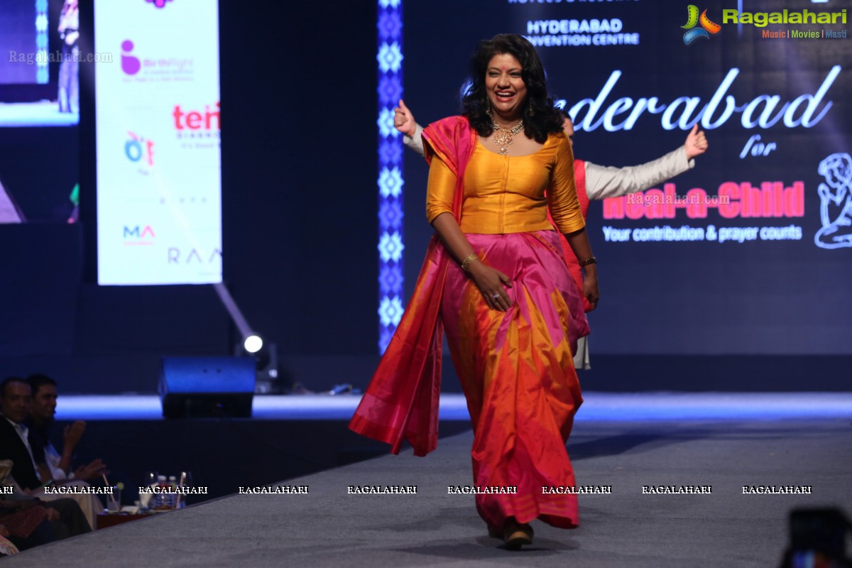 Hyderabad Walks for Heal-a-Child - Annual Fashion Show 2018 at HICC, Hyderabad