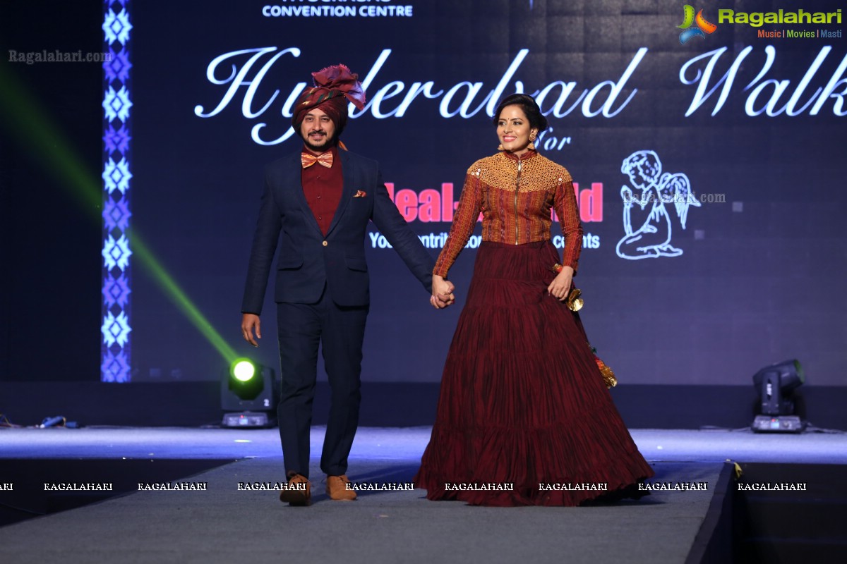 Hyderabad Walks for Heal-a-Child - Annual Fashion Show 2018 at HICC, Hyderabad