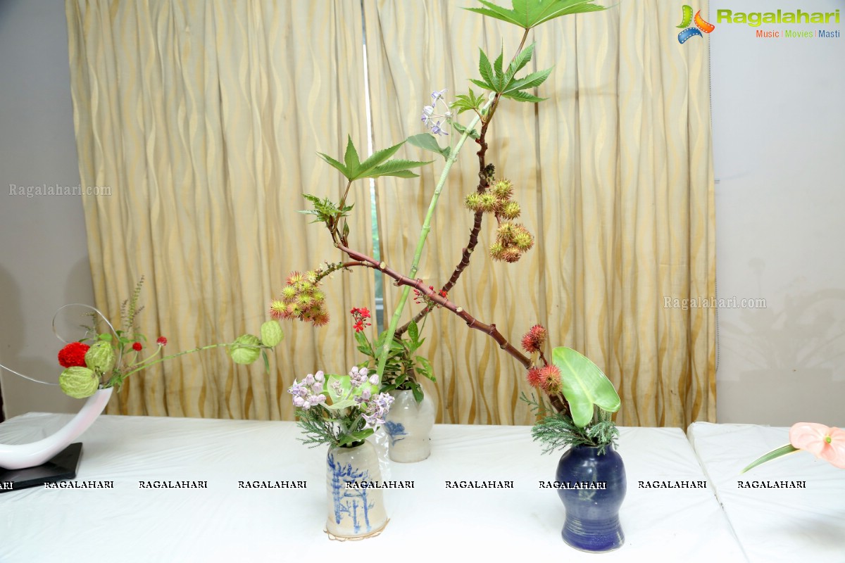 Ikebana Demonstration by First Master Purnima Shah at A'La Liberty, Hyderabad