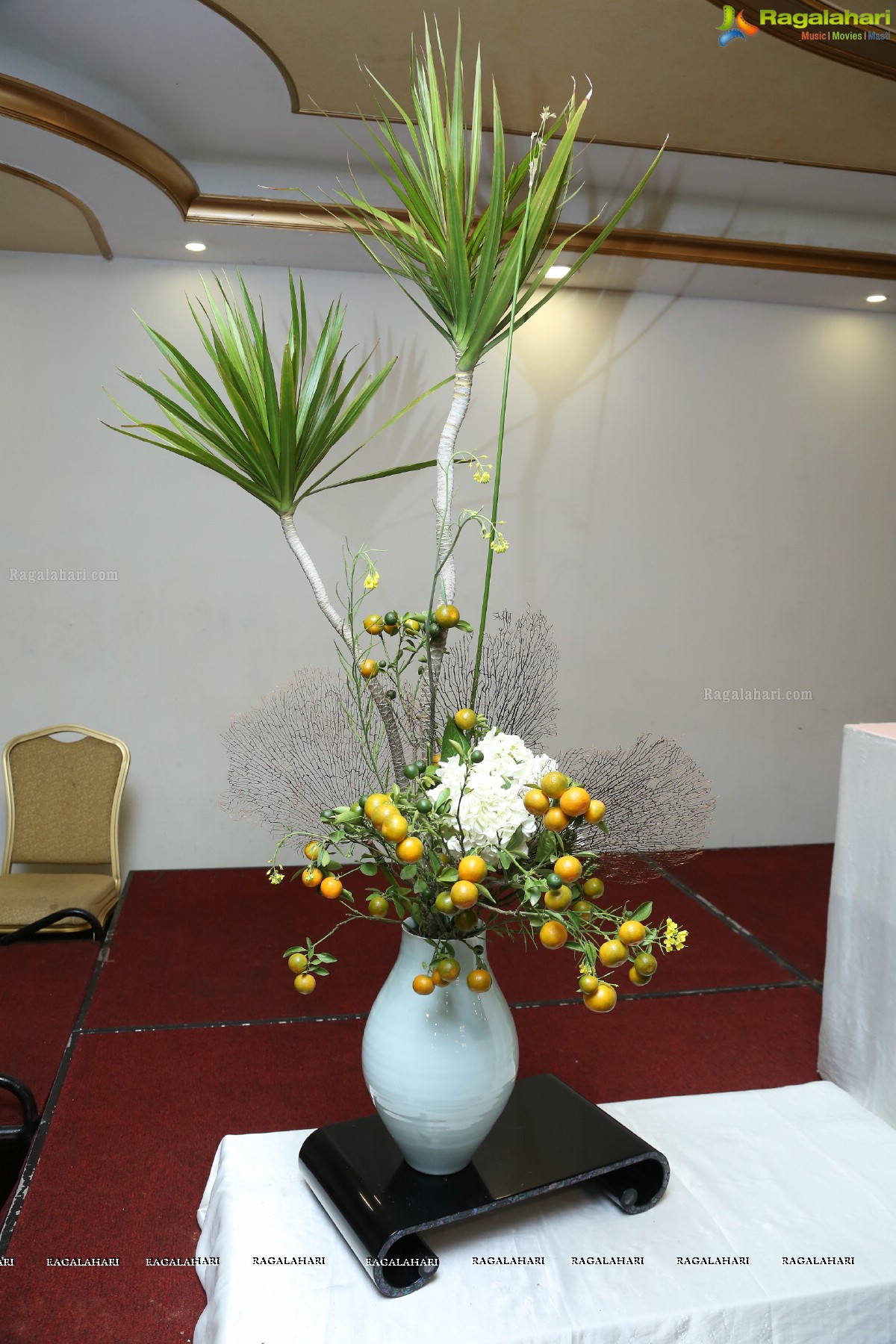 Ikebana Demonstration by First Master Purnima Shah at A'La Liberty, Hyderabad