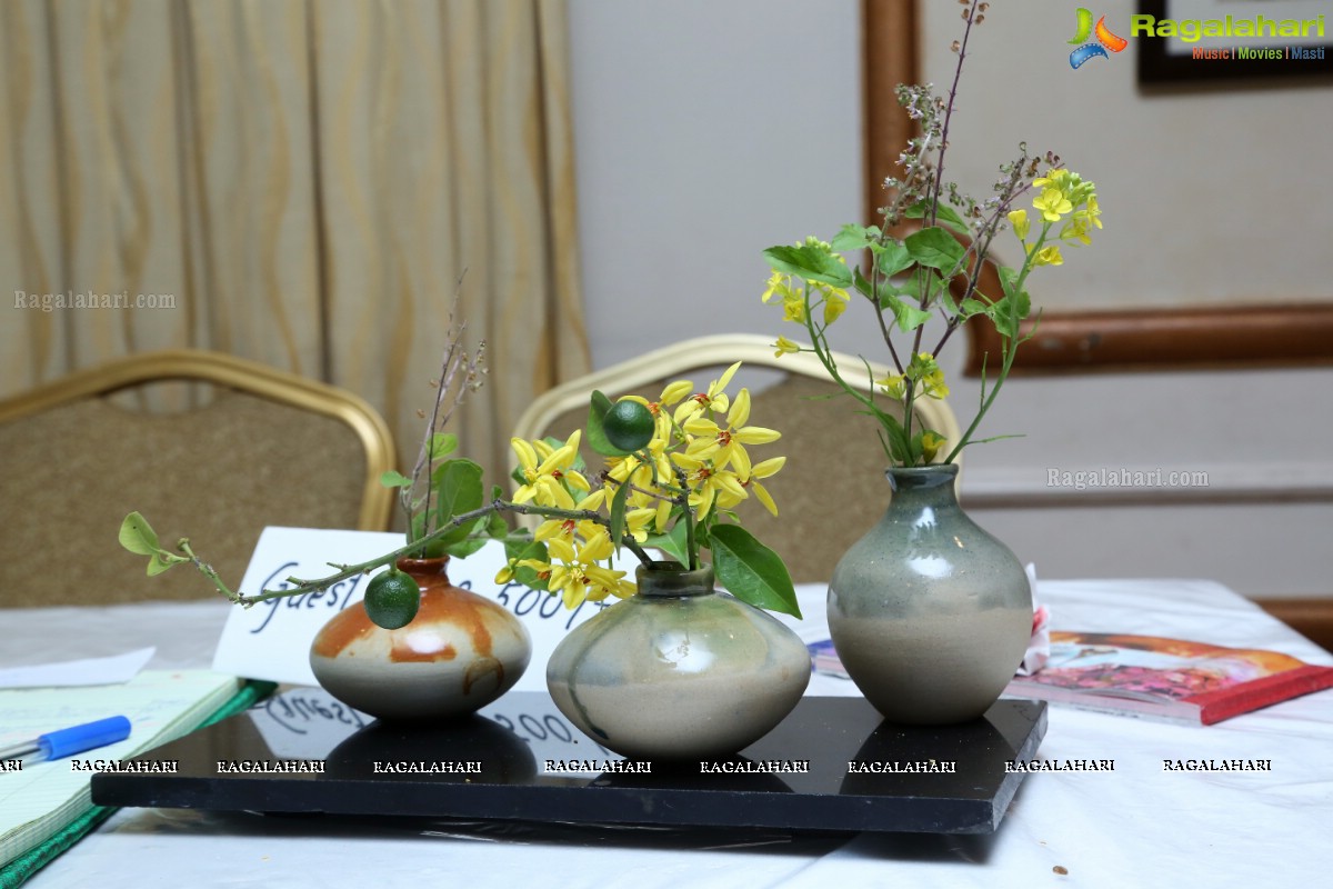 Ikebana Demonstration by First Master Purnima Shah at A'La Liberty, Hyderabad