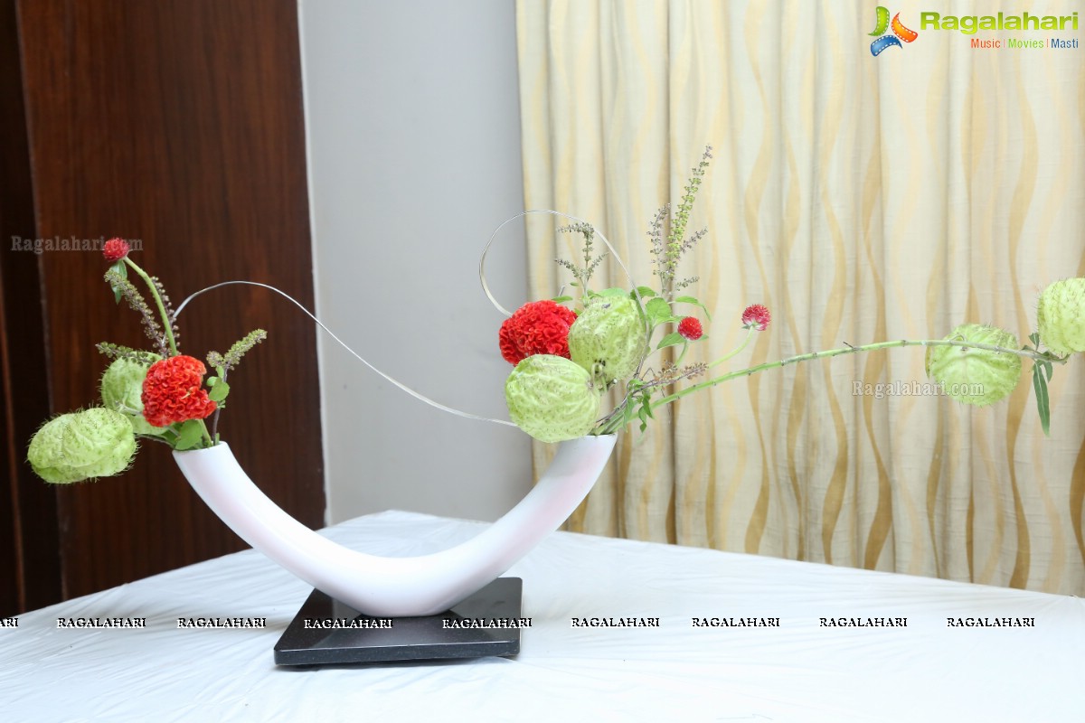 Ikebana Demonstration by First Master Purnima Shah at A'La Liberty, Hyderabad