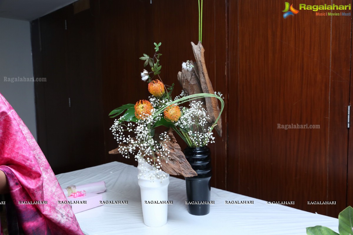 Ikebana Demonstration by First Master Purnima Shah at A'La Liberty, Hyderabad