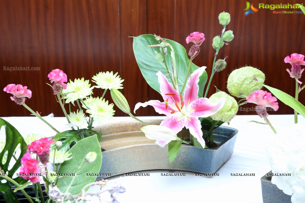 Ikebana Demonstration by First Master Purnima Shah at A'La Liberty, Hyderabad