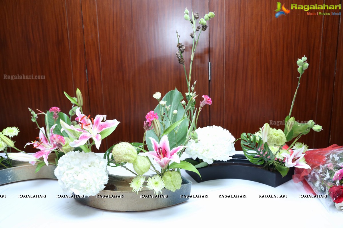 Ikebana Demonstration by First Master Purnima Shah at A'La Liberty, Hyderabad