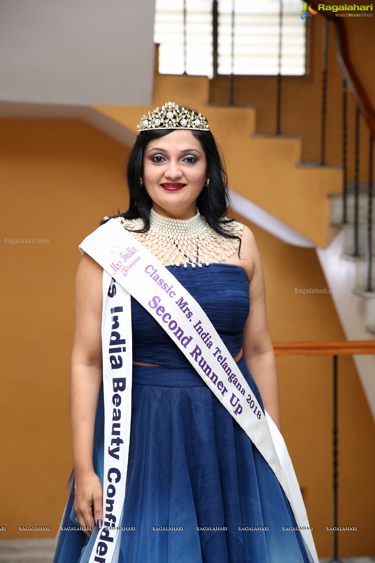 Launch of Mrs India Telangana 2019 at Prasad Labs Preview Theatre, Banjara Hills, Hyderabad