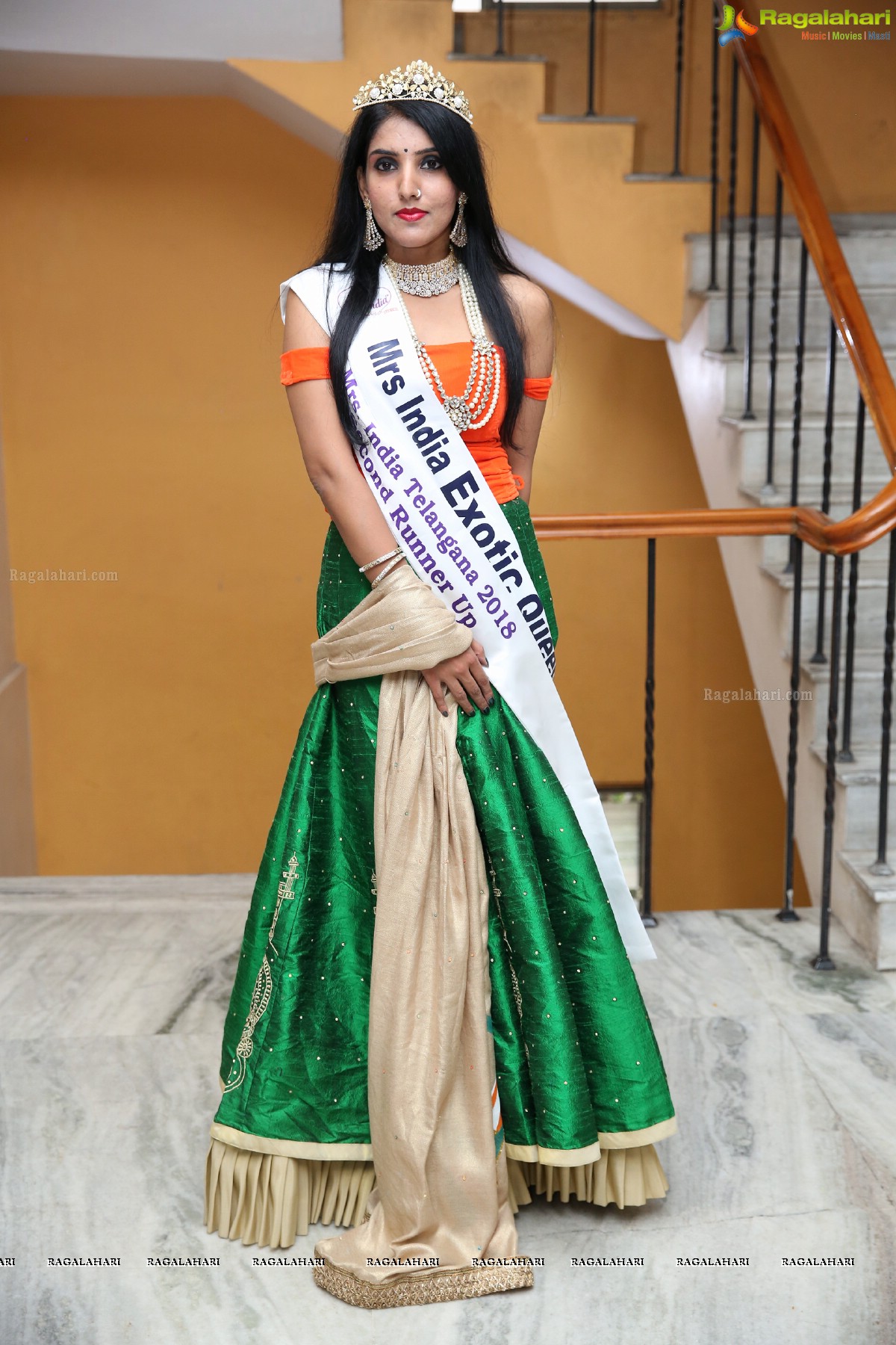 Launch of Mrs India Telangana 2019 at Prasad Labs Preview Theatre, Banjara Hills, Hyderabad