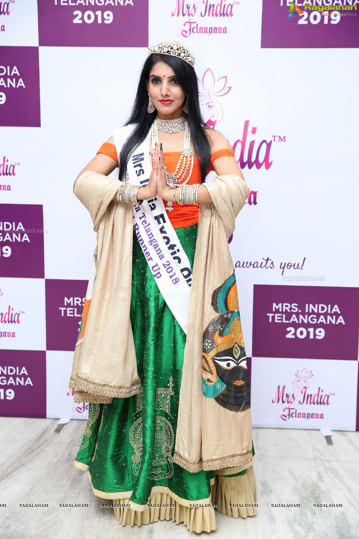 Launch of Mrs India Telangana 2019 at Prasad Labs Preview Theatre, Banjara Hills, Hyderabad