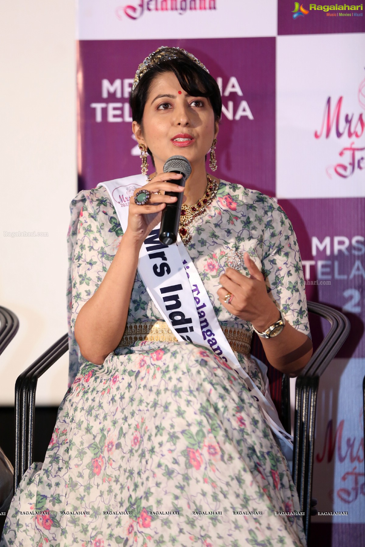 Launch of Mrs India Telangana 2019 at Prasad Labs Preview Theatre, Banjara Hills, Hyderabad