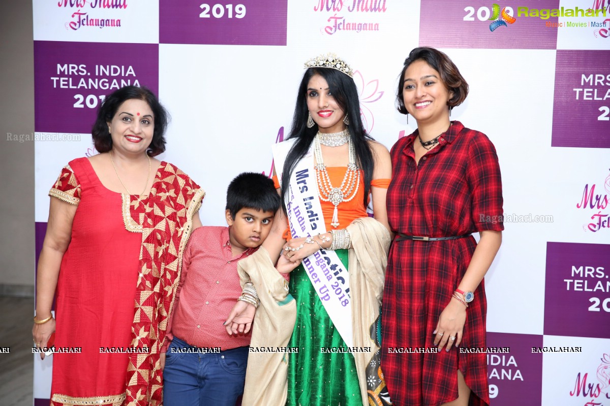 Launch of Mrs India Telangana 2019 at Prasad Labs Preview Theatre, Banjara Hills, Hyderabad