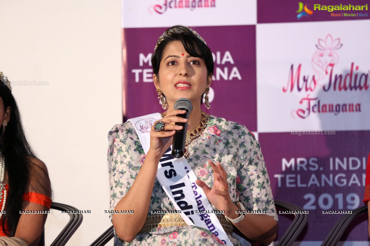 Launch of Mrs India Telangana 2019 at Prasad Labs Preview Theatre, Banjara Hills, Hyderabad