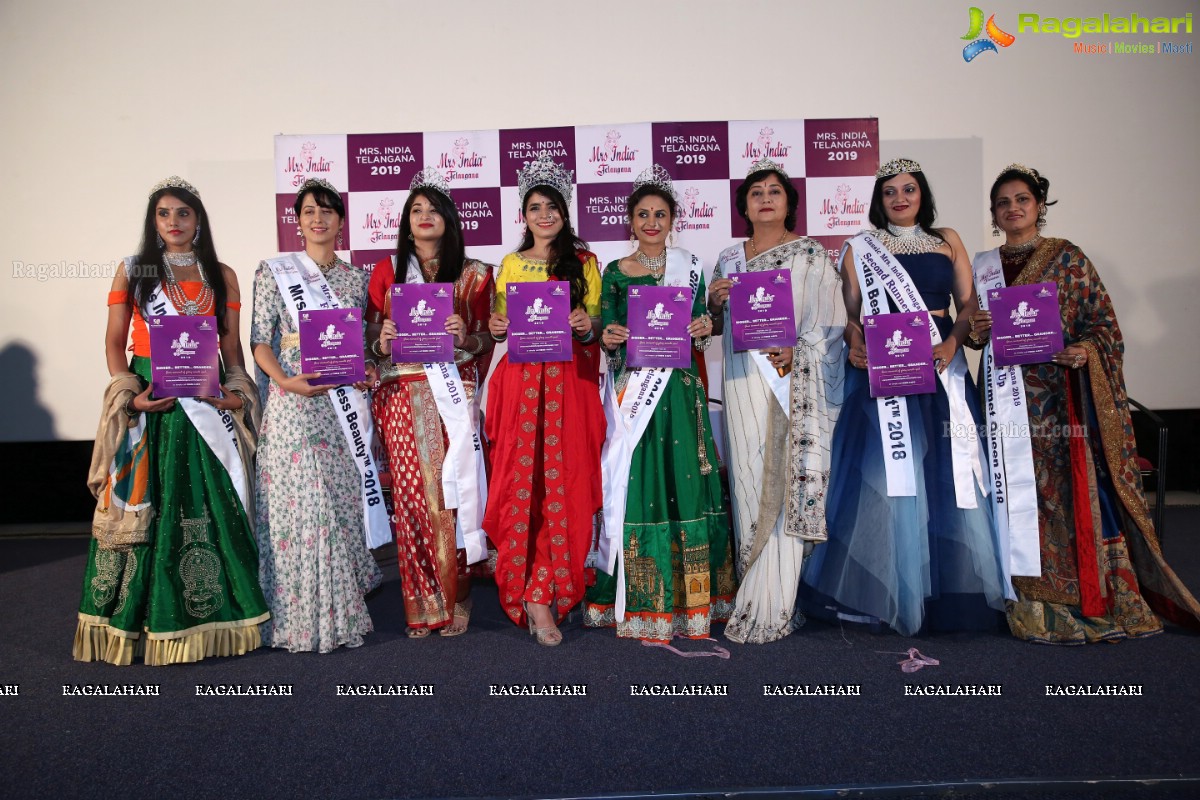 Launch of Mrs India Telangana 2019 at Prasad Labs Preview Theatre, Banjara Hills, Hyderabad