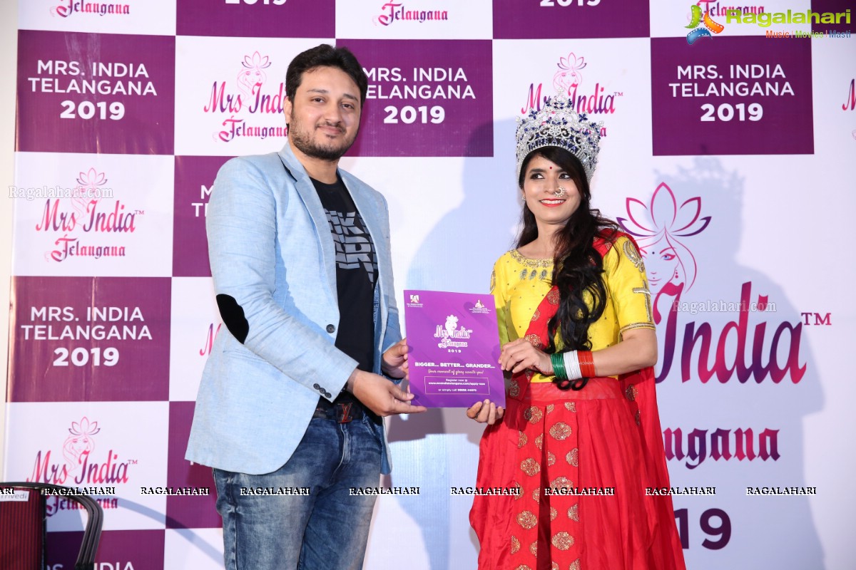 Launch of Mrs India Telangana 2019 at Prasad Labs Preview Theatre, Banjara Hills, Hyderabad