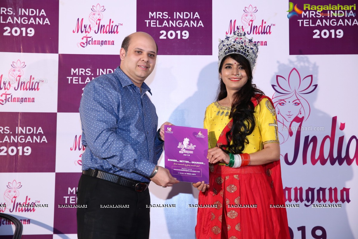 Launch of Mrs India Telangana 2019 at Prasad Labs Preview Theatre, Banjara Hills, Hyderabad