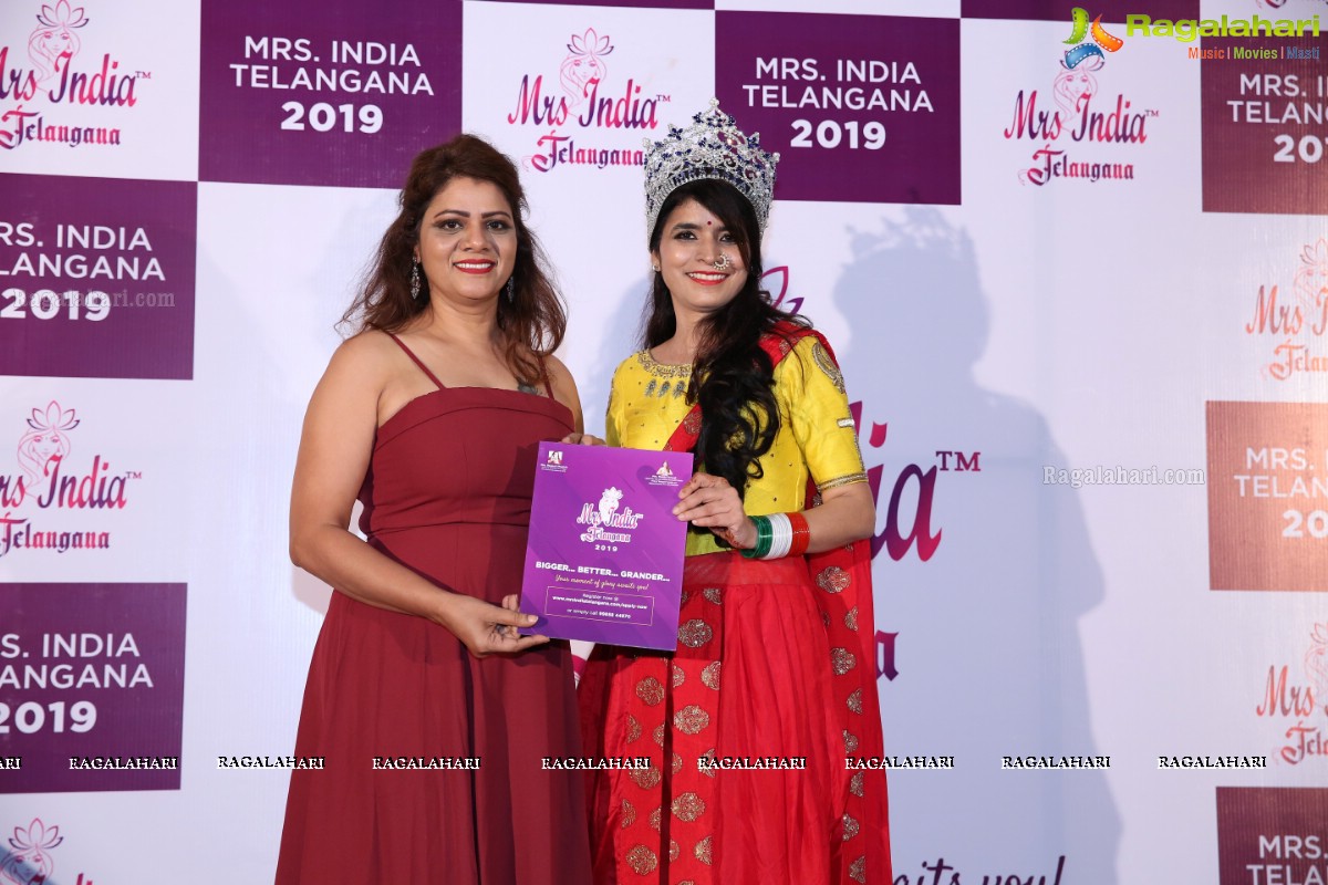 Launch of Mrs India Telangana 2019 at Prasad Labs Preview Theatre, Banjara Hills, Hyderabad