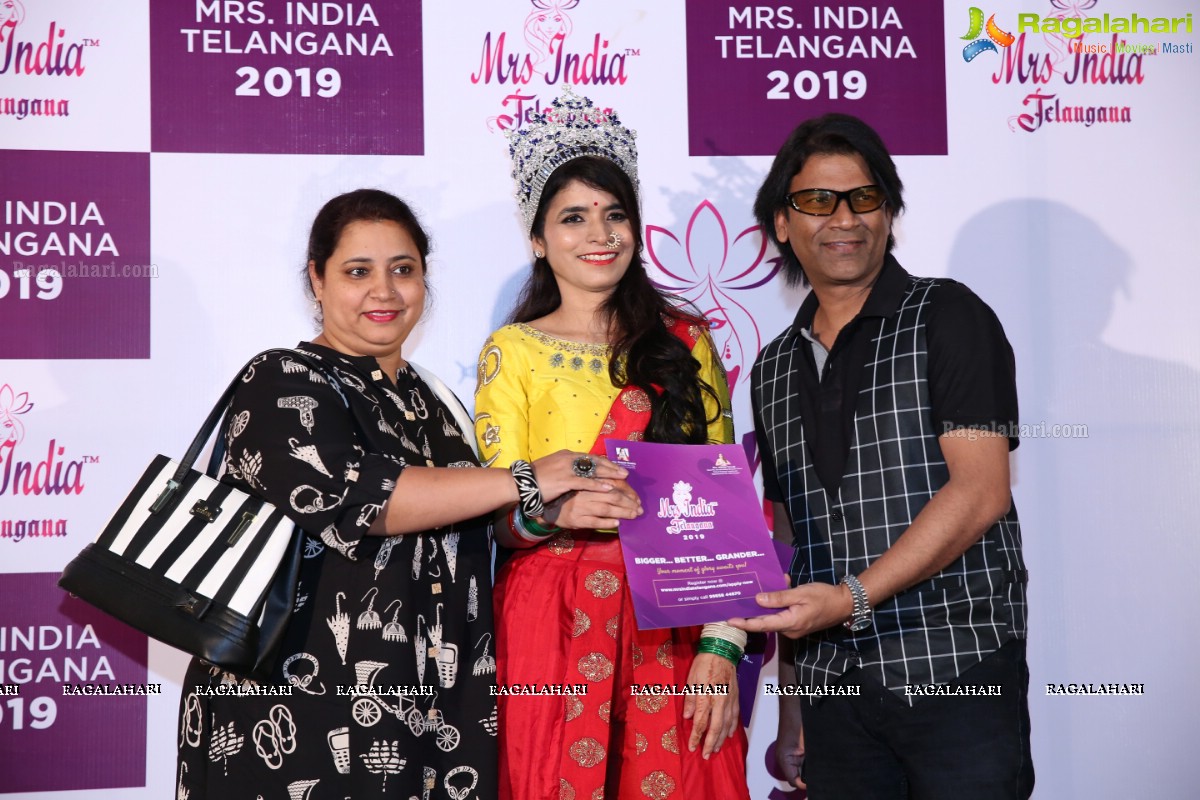 Launch of Mrs India Telangana 2019 at Prasad Labs Preview Theatre, Banjara Hills, Hyderabad