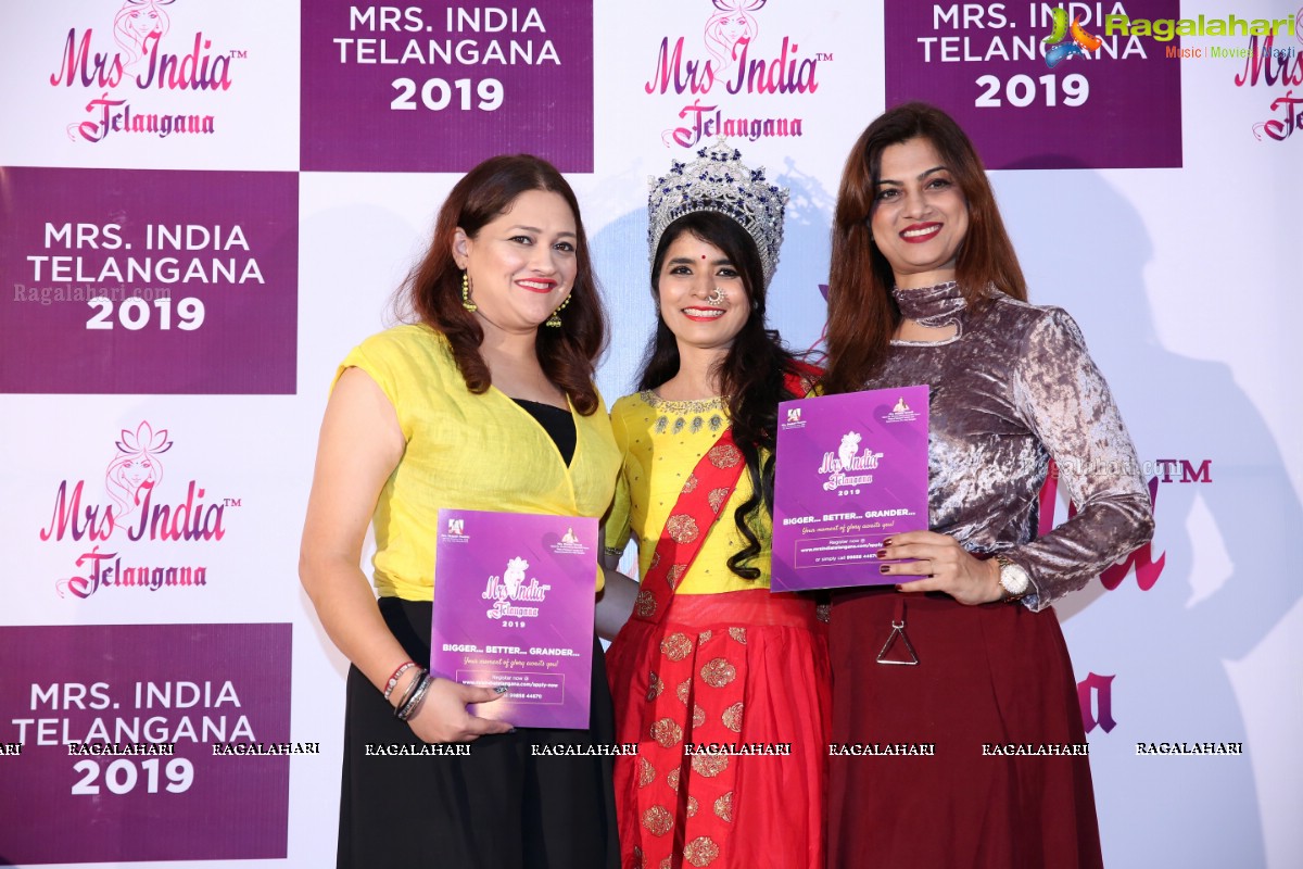 Launch of Mrs India Telangana 2019 at Prasad Labs Preview Theatre, Banjara Hills, Hyderabad