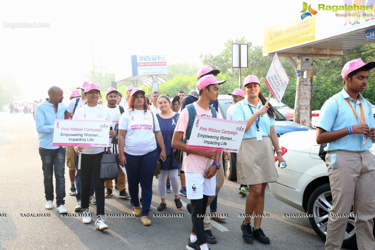 PV Sindhu Flags Off 2k Pink Ribbon Walk -2018 at KBR Park