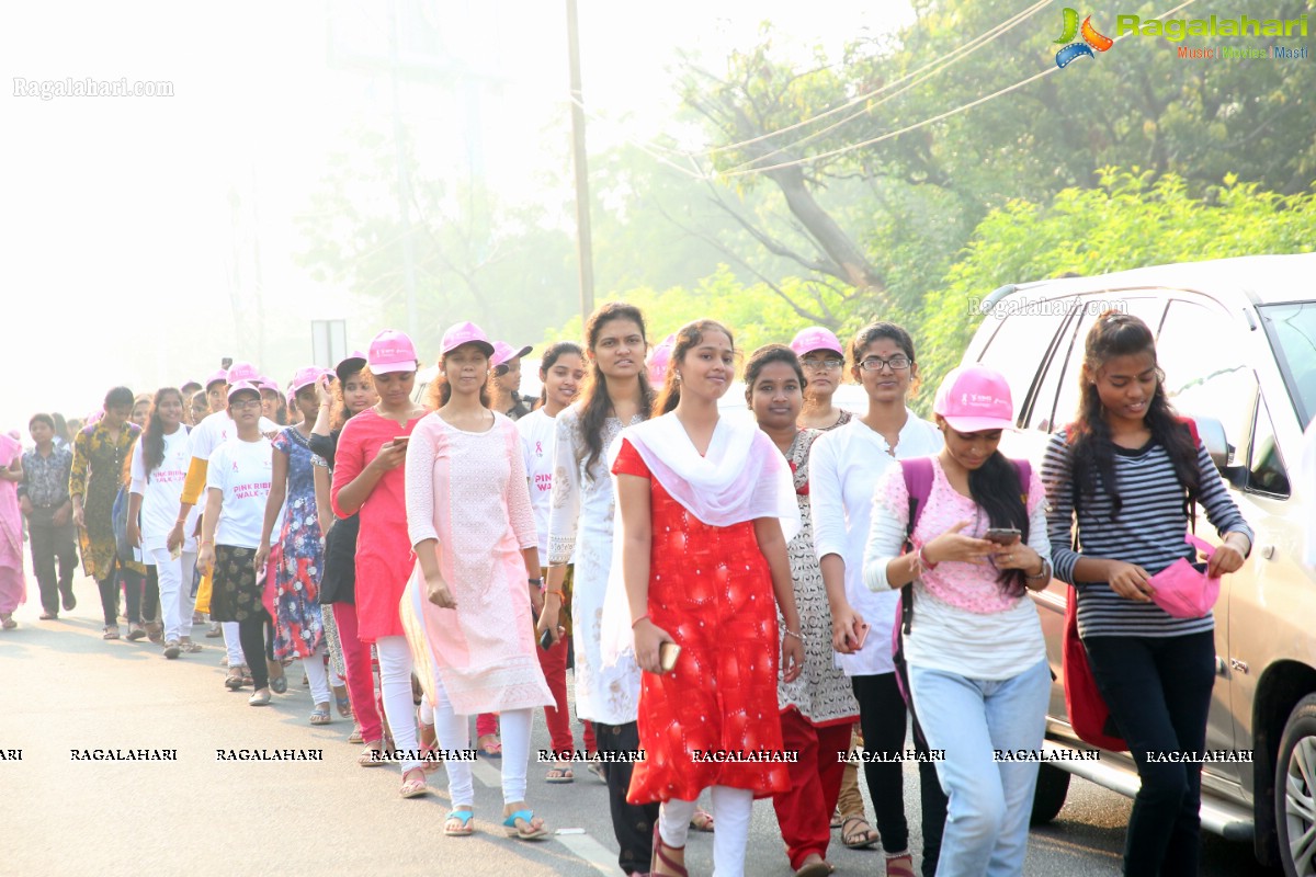 PV Sindhu Flags Off 2k Pink Ribbon Walk -2018 at KBR Park